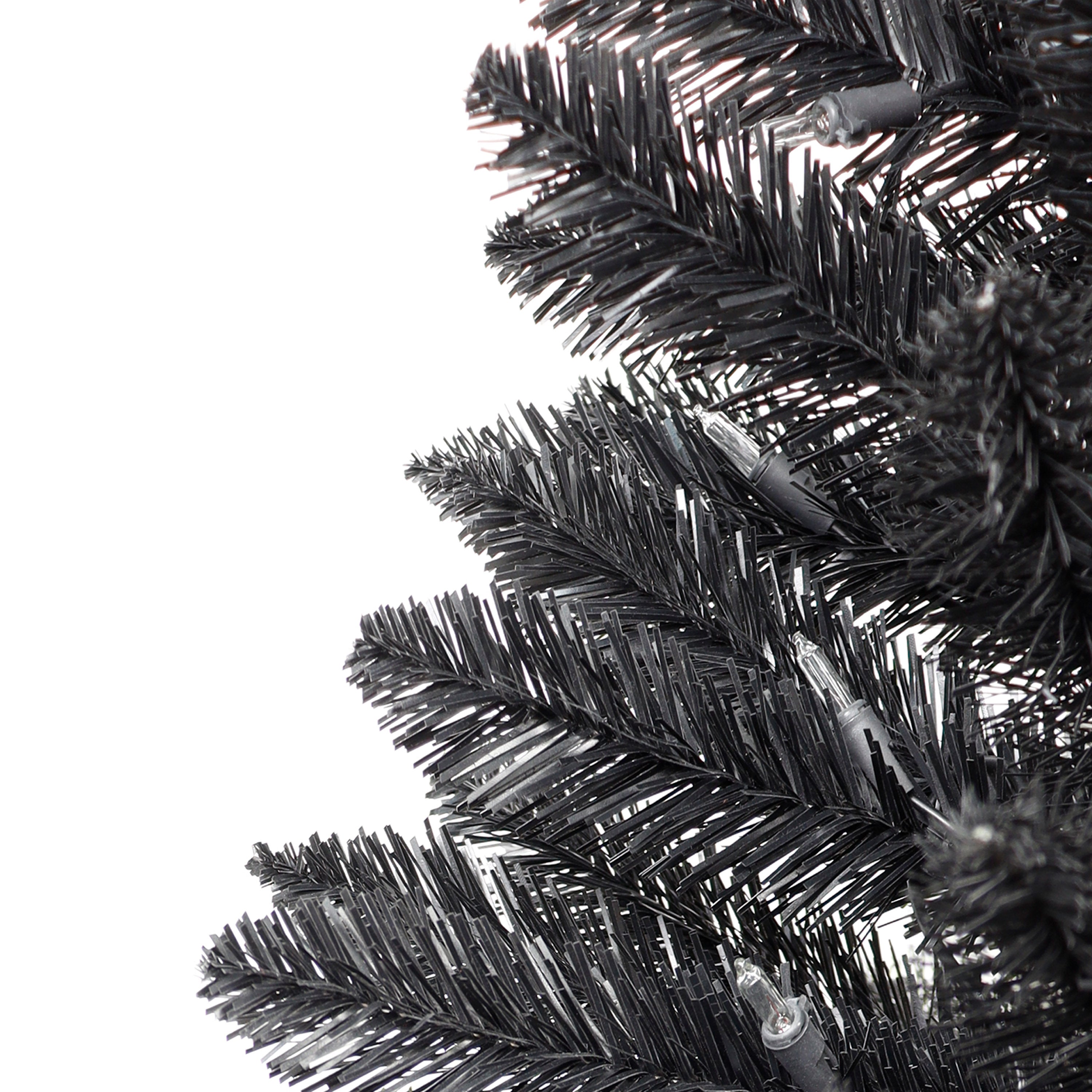 7' Pre-Lit Black Carson Pine Tree